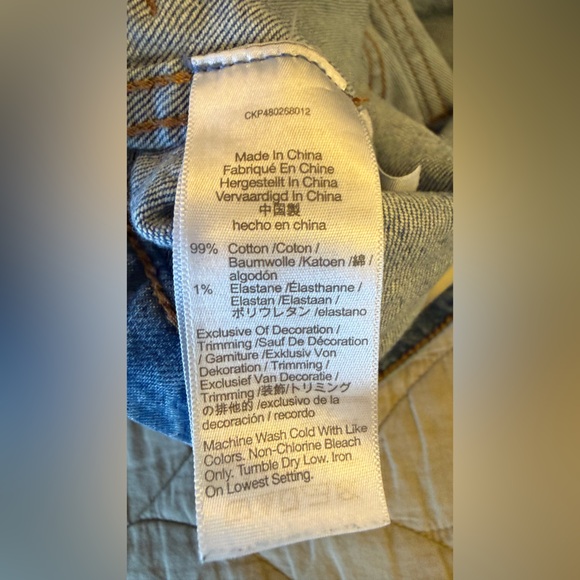 Madewell Women’s Double Knee Patchwork Straight-Leg Jeans in Blue Denim - Picture 7 of 7